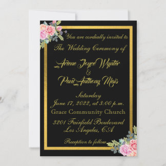 Elegant Black and Gold Invitation