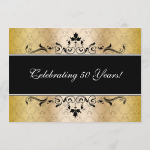 Elegant Black and Gold Invite