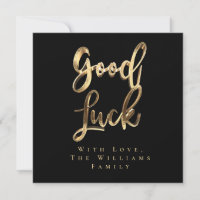 Elegant Black and Gold Look Script Good Luck