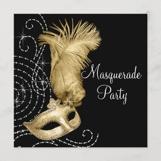Masquerade Party Invitations Zazzle Uk