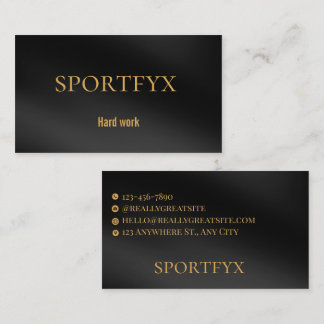 Elegant Black and Gold Minimalist Business Card |