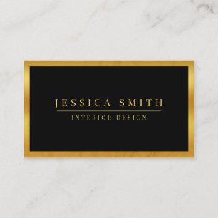 Elegant Black and Gold Modern Professional Business Card