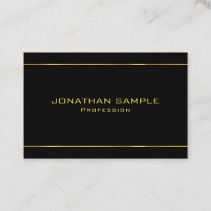 Elegant Black And Gold Modern Template Custom Business Card