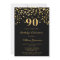 Elegant Black And Gold Ninety 90th Birthday