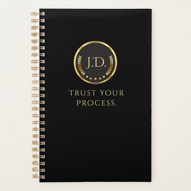 Elegant Black and Gold Planner (Front)