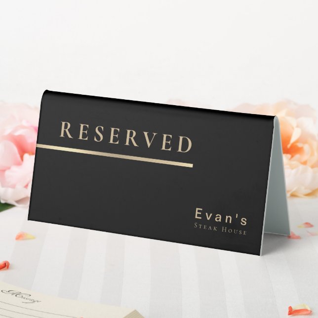 Elegant Black and Gold Shiny Typography Reserved (In SItu (Wedding))