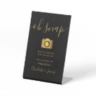 Elegant Black And Gold Signature Script Oh Snap