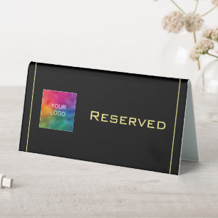 Elegant Black and Gold Simple Template Reserved
