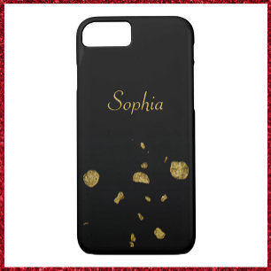 Elegant Black and Gold Spangles iPhone 8/7 Case