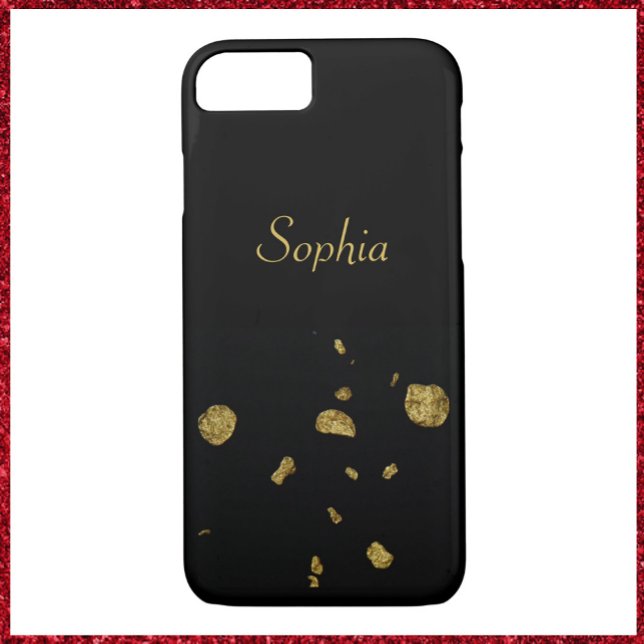 Elegant Black and Gold Spangles Case-Mate iPhone Case (Creator Uploaded)