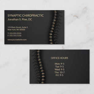 Elegant Black and Gold Spine Business Cards