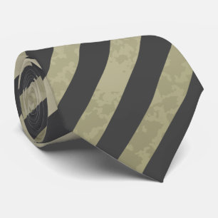 Elegant Black and Gold Striped Pattern Wedding Tie