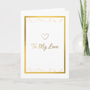 Elegant Black and Gold Valentine Design Card