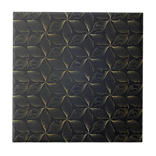 Elegant Black and Gold Wall Tile Ideas