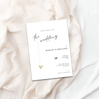 Elegant Black and Gold Wedding Invitation