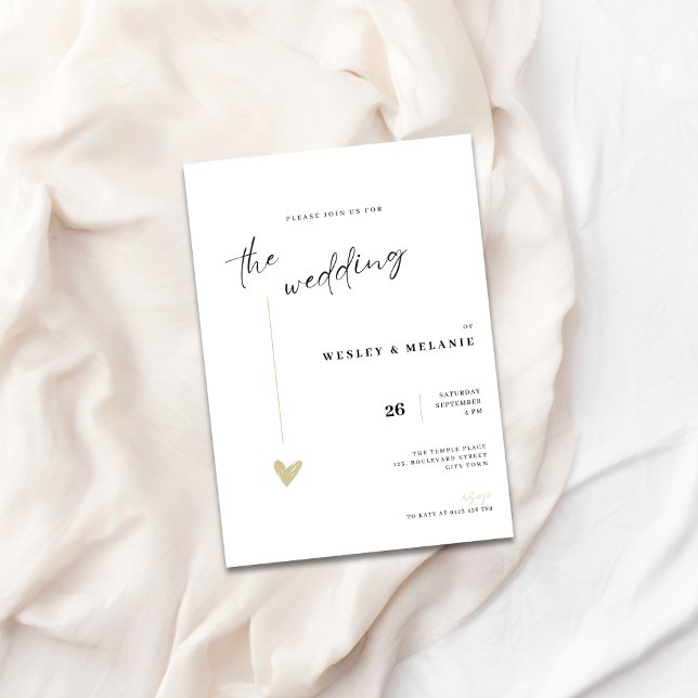 Elegant Black and Gold Wedding Invitation (Elegant The Wedding Invitation)