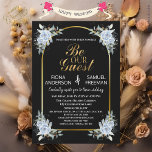 Elegant Black and Gold Wedding Magnet Favours<br><div class="desc">Elegant Black and Gold Wedding Magnet Favours – Timeless keepsakes for your special day. Featuring a sophisticated black and gold design,  these personalised magnets make perfect mementos for guests to cherish forever. Ideal for modern,  luxurious weddings.</div>