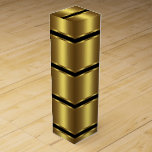 Elegant Black and Gold Wine Box<br><div class="desc">Beautiful black and gold wine box. You can add text in the font style of your choice,  add a ribbon or bow or other embellishment to this elegant black and gold wine box.</div>
