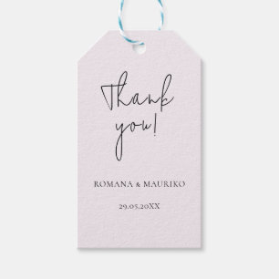 Elegant Black And Lilac Minimalist Gift Tags