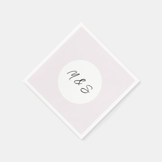 Elegant Black And Lilac Minimalist Napkin (Corner)