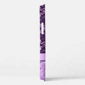 Elegant Black And Metallic Purple Damasks & Lace C Case-Mate iPhone Case (Back / Right)