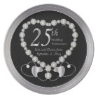 Elegant Black and Silver 25th Silver Anniversary