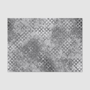 Elegant Black and Silver Circles Foil Tissue Paper