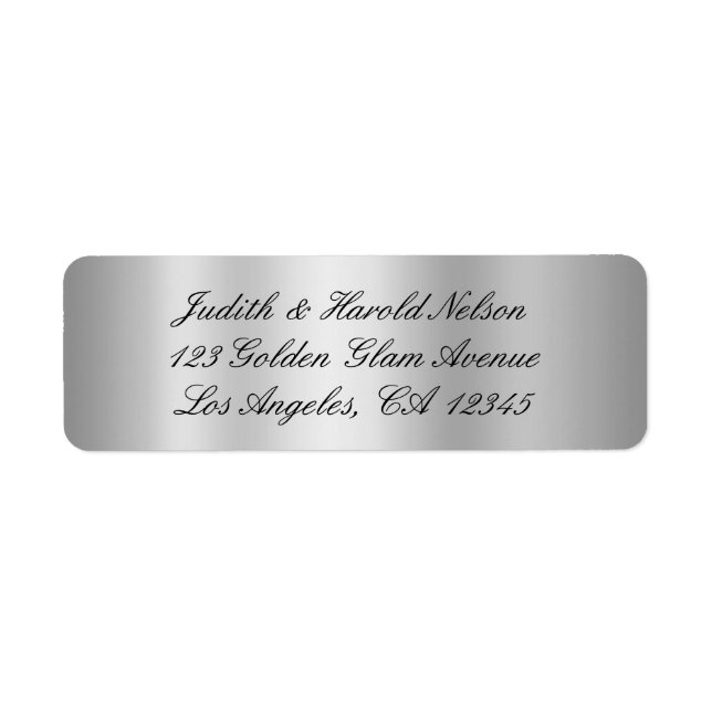 Elegant Black and Silver Grey Shimmer Foil (Front)