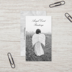 Elegant Black And White Angel Card Reading