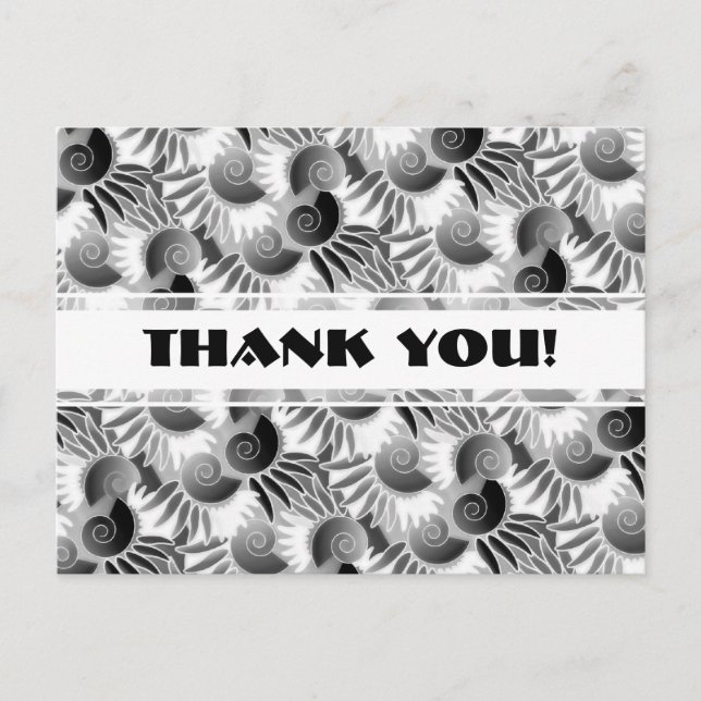 Elegant Black and White Art Deco 1920s Glamour Postcard (Front)