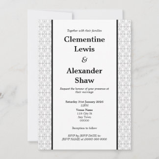 Elegant Black and White Art Deco Style Invitation