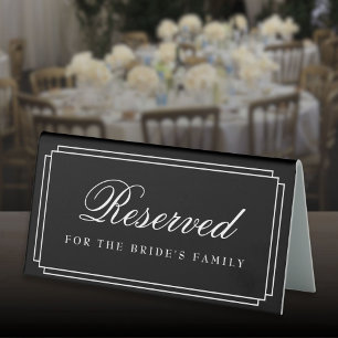 Elegant Black And White Art Deco Wedding Reserved
