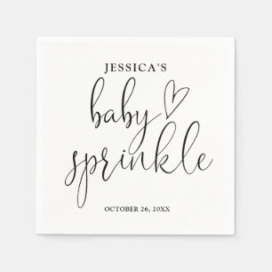Elegant Black And White Baby Sprinkle Shower Napkin
