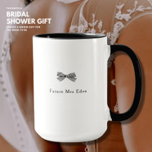 Elegant Black and White Bow Bridal Shower Gift