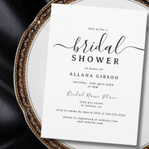 Elegant Black and White Bridal Shower