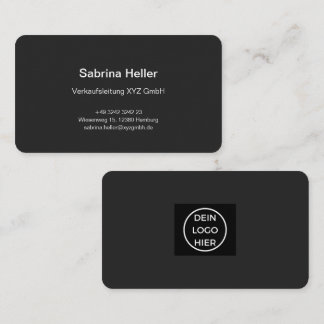 Elegant black and white business card template -