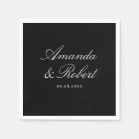 Elegant Black and White Calligraphy Wedding