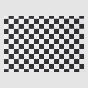 Elegant Black and White Chequerboard  Tissue Paper