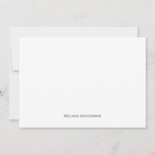 Elegant Black and White Classic Note Card