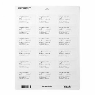 Elegant Black and White Classic Return Address Label