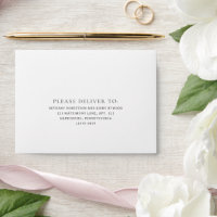 Elegant Black and White Classic RSVP Wedding