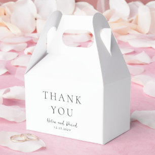 Elegant Black and White Classic Wedding Favour Box