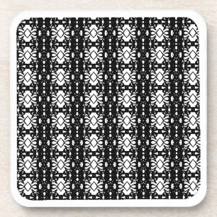 Elegant Black and White Coaster