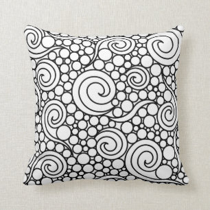 Elegant Black and White Cushion