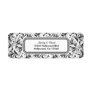 Elegant Black and White Damask