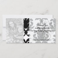 elegant black and white damask
