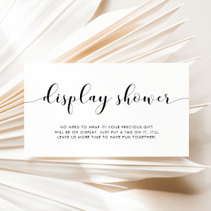 Elegant Black and White Display Shower Card