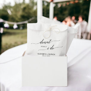Elegant Black and White Doughnut Wedding Favour Ba Bags