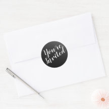 Elegant Black and White Envelope Seals