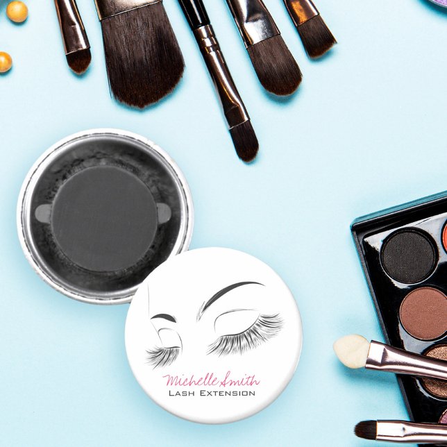 Elegant Black and White Eyelashes Drawing Lash Bar Magnet (Creator Uploaded)